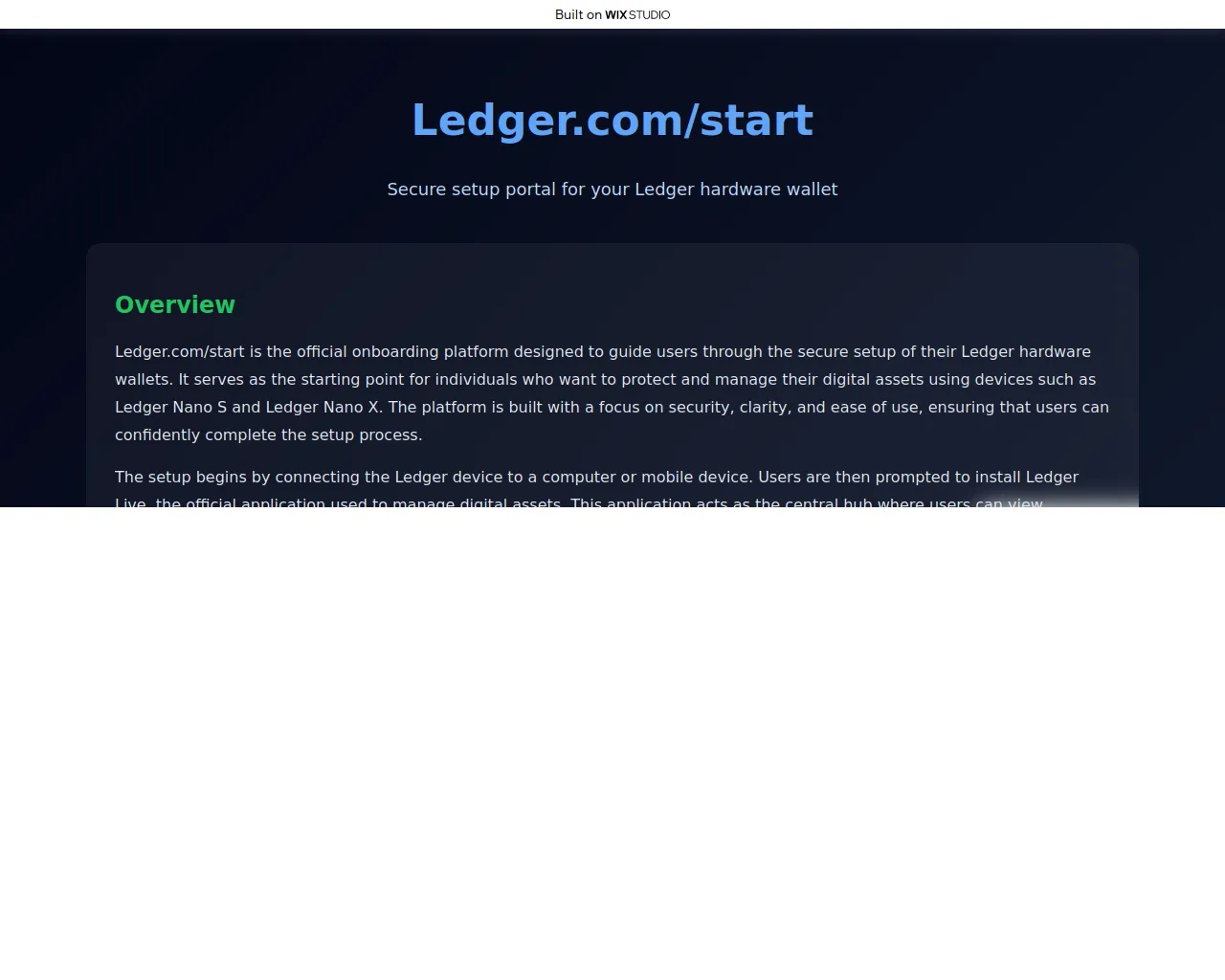 Screenshot of ss-ledgr-us.wixstudio.com