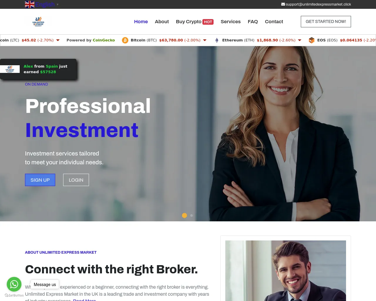 Screenshot of unlimitedexpressmarket.click