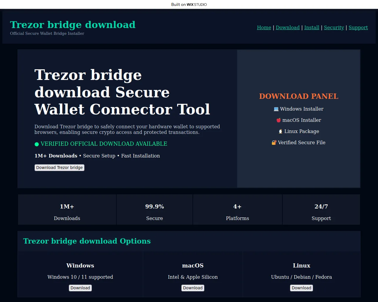 Screenshot of recover-bridge.wixstudio.com