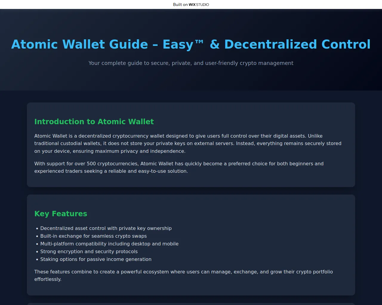 Screenshot of en-us-atomc.wixstudio.com
