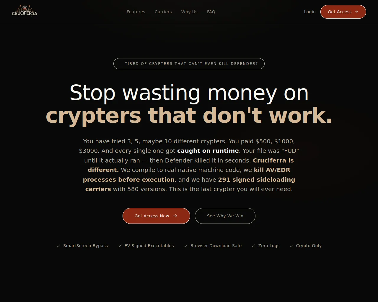 Screenshot of cruciferra.com