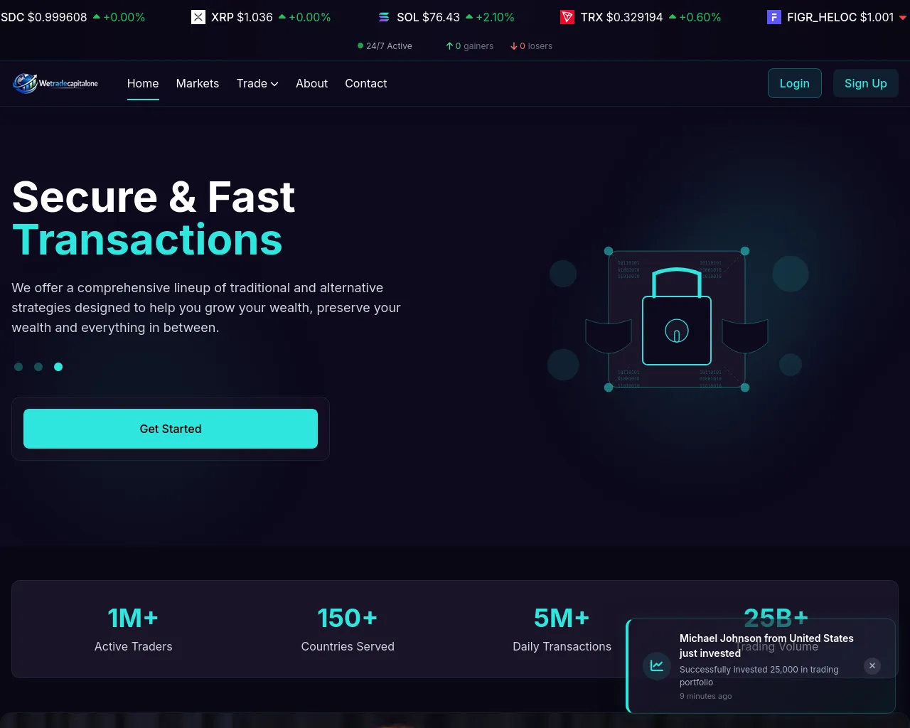 Screenshot of wetradecapitalone.ltd