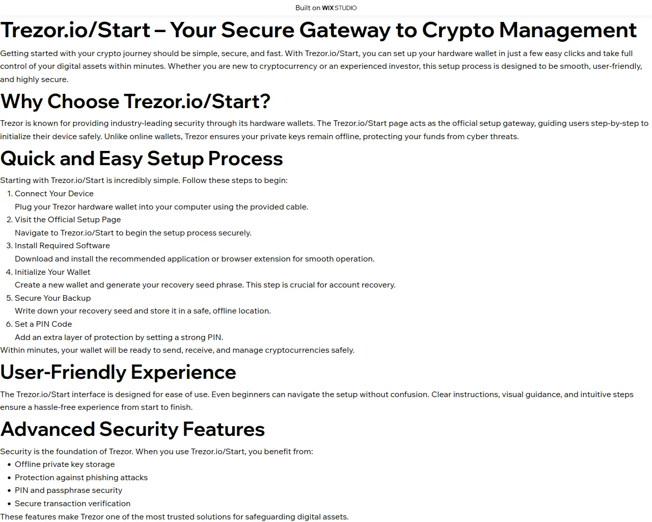 Screenshot of publicstart-trezux.wixstudio.com