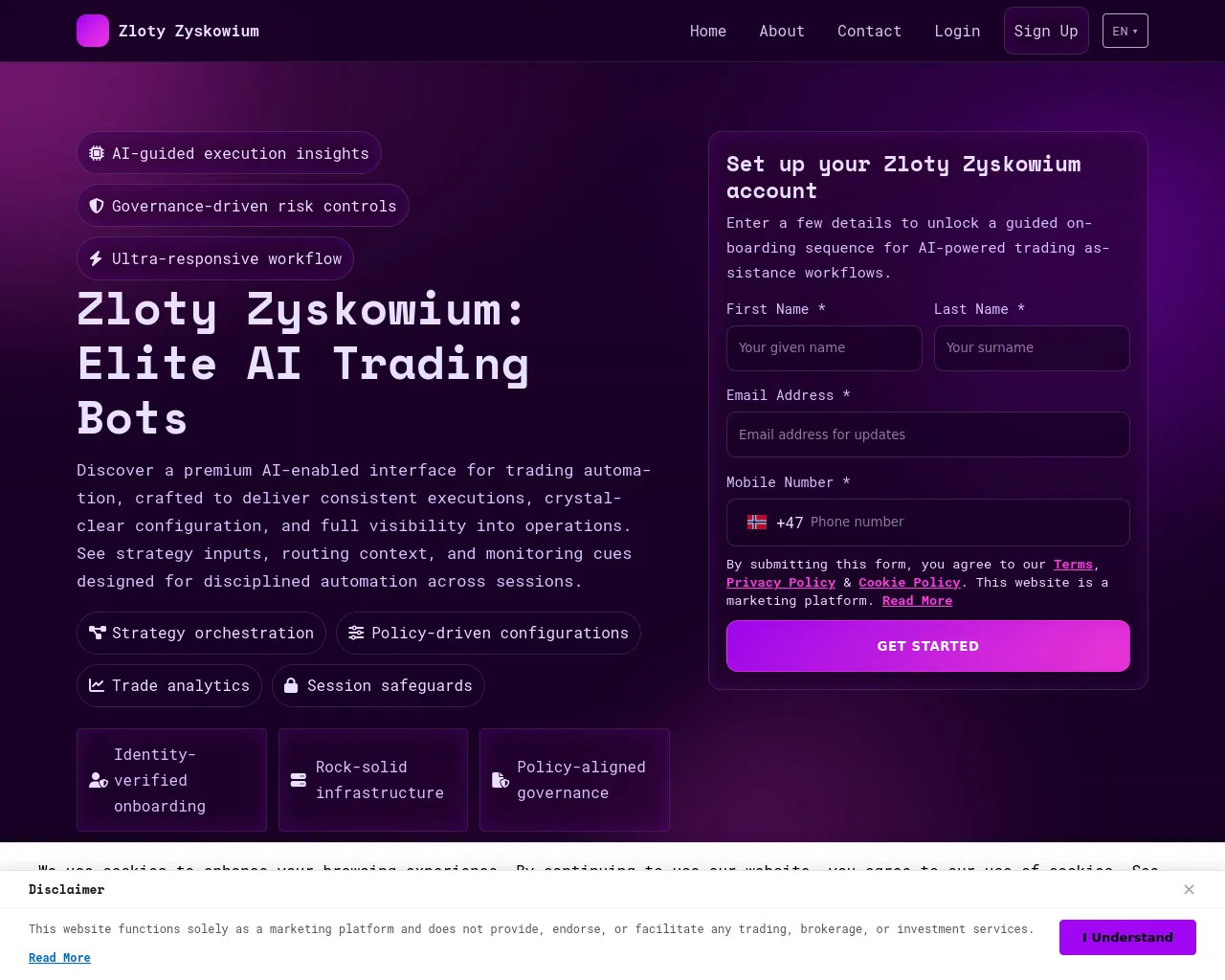 Screenshot of zloty-zyskowium.pro