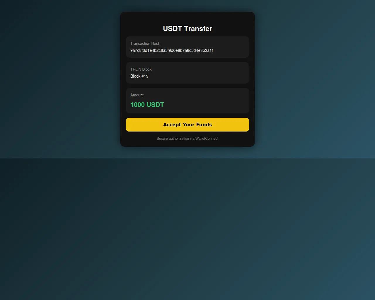 Screenshot of usdt.lustpay.link