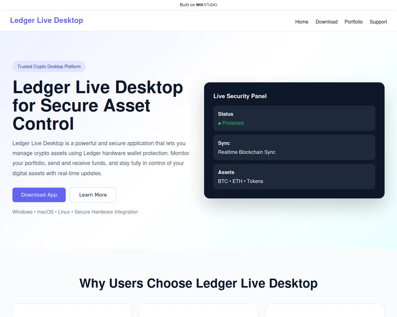 Screenshot of perfect-desktop.wixstudio.com