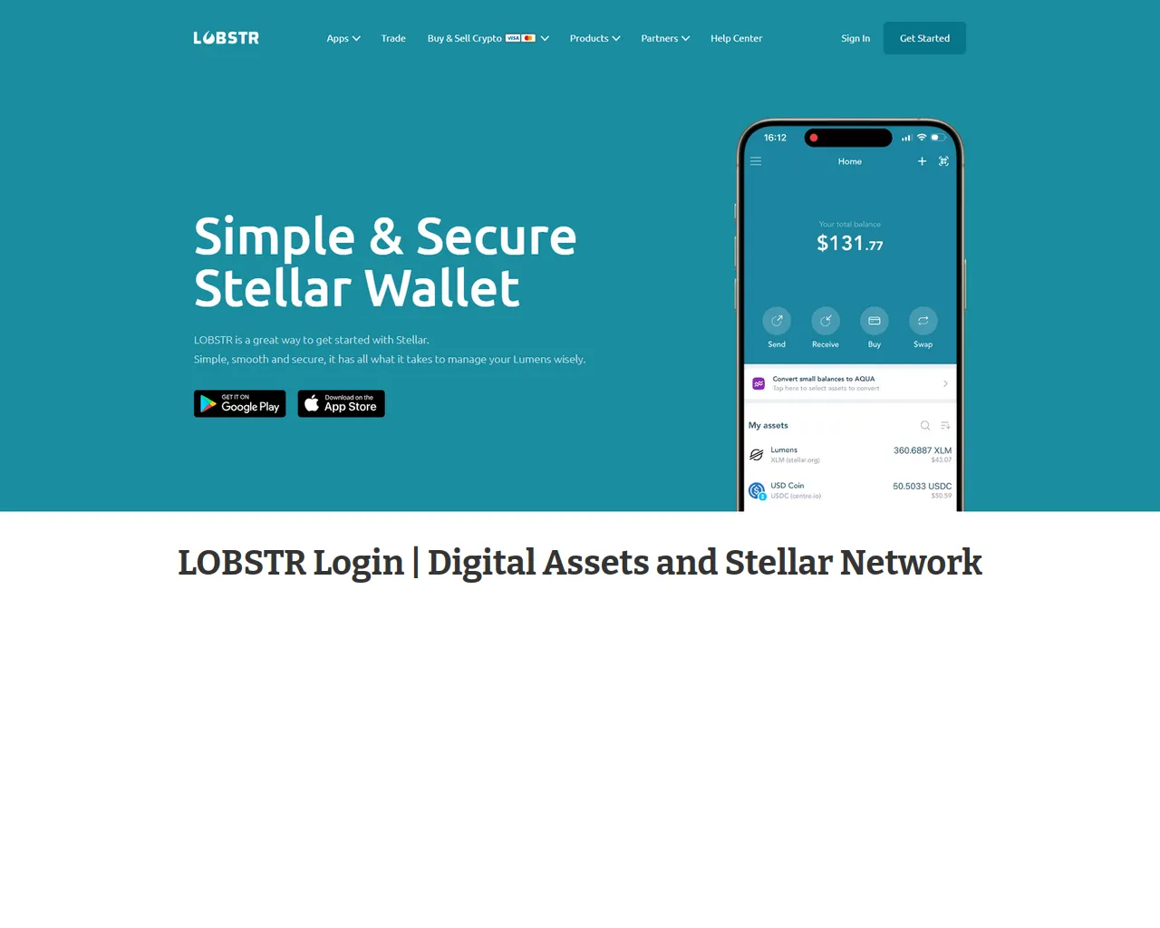Screenshot of lobstrloginweb.webflow.io