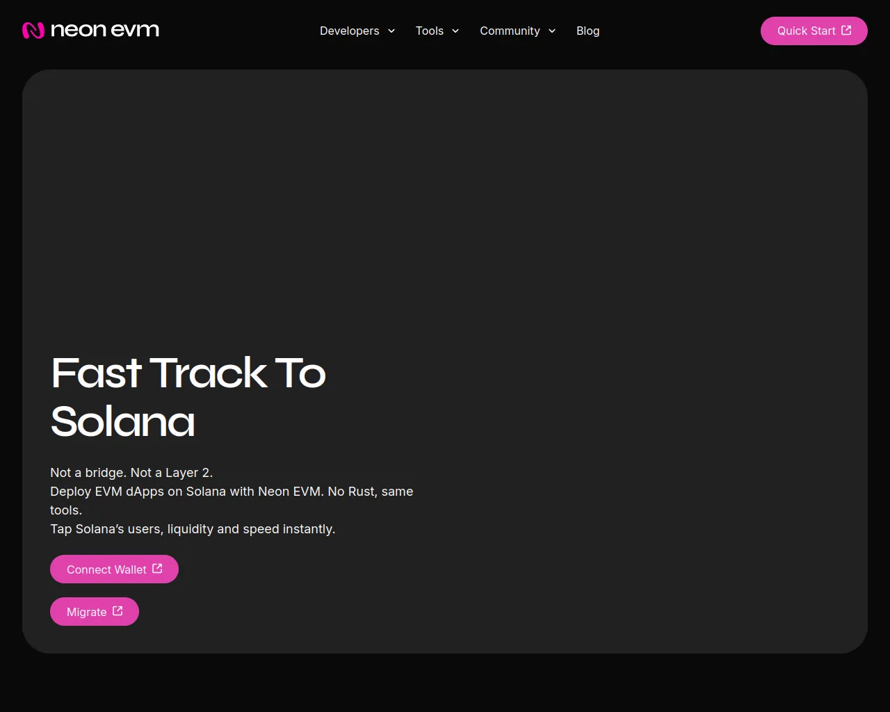 Screenshot of neonevm-migration.xyz