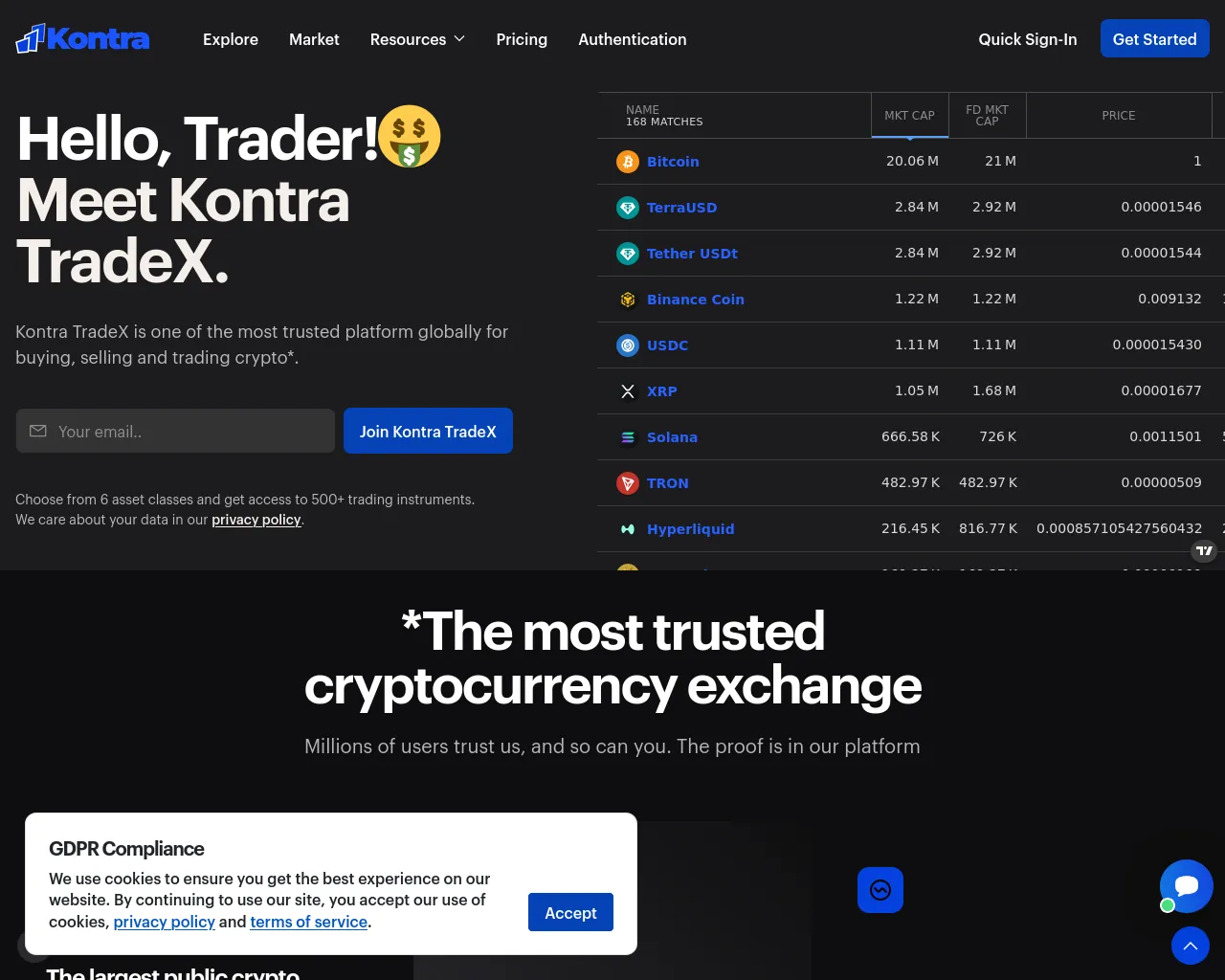 Screenshot of kontratradex.net