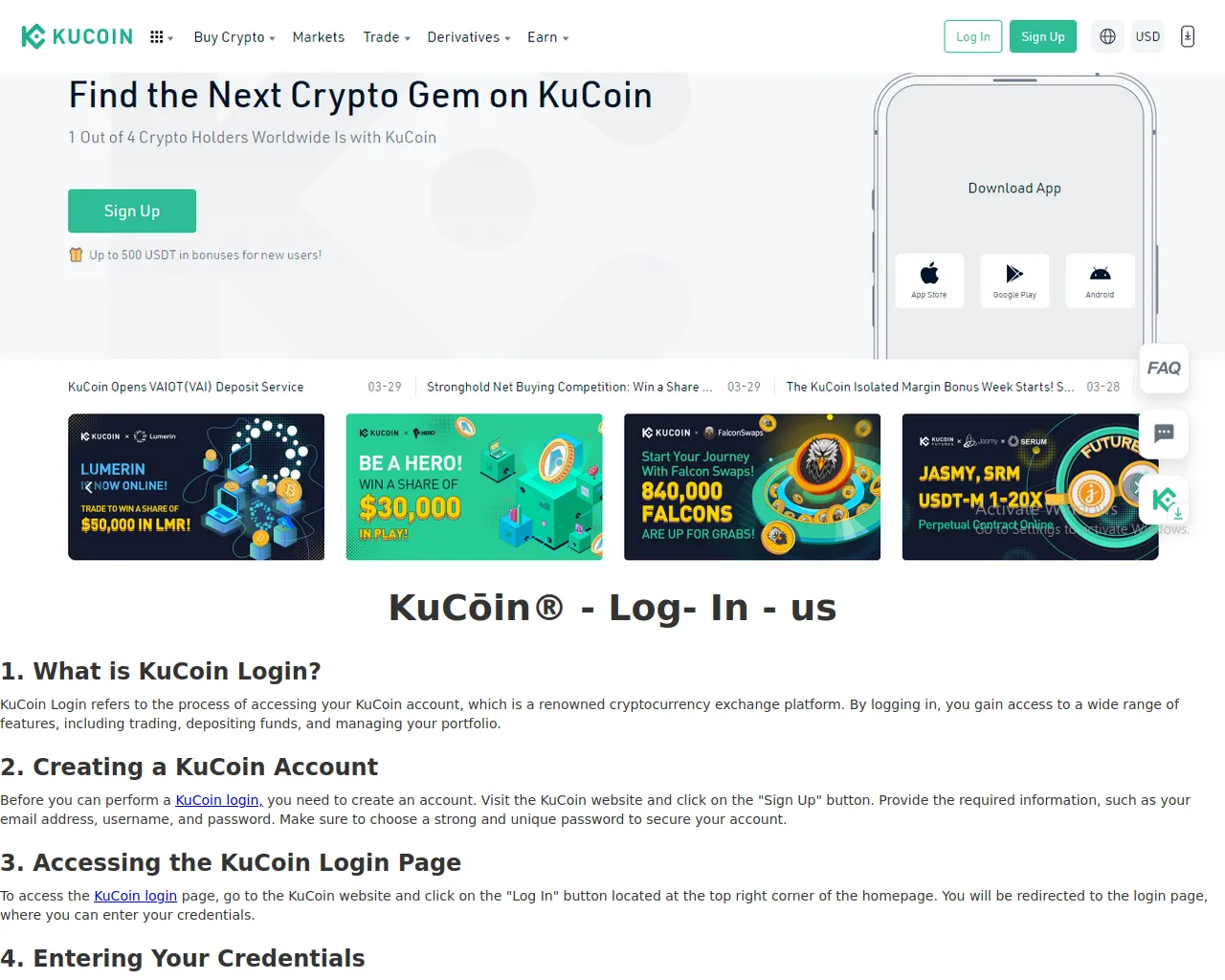 Screenshot of kcocoinelogin.webflow.io