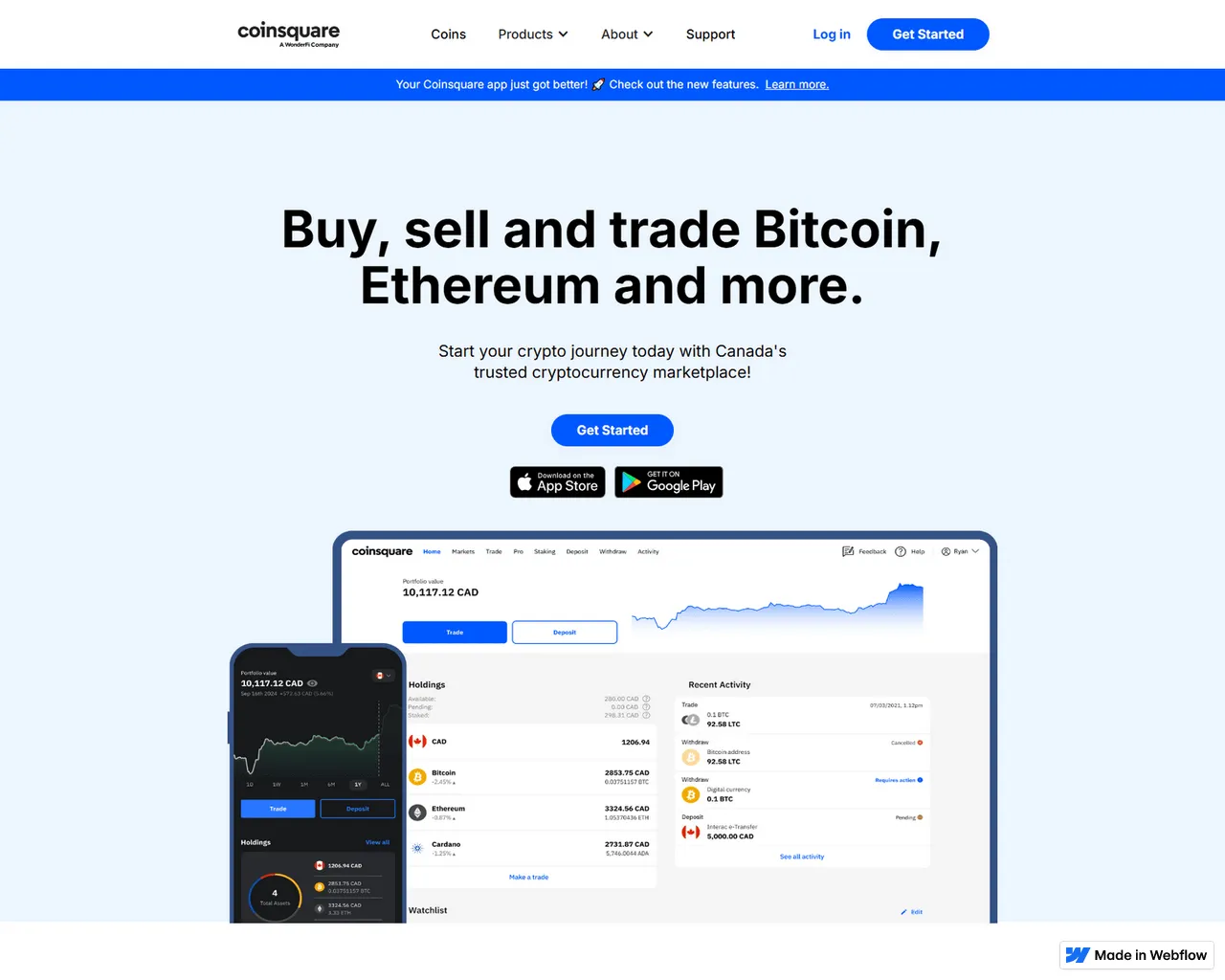 Screenshot of ca---coinsqure-cdn---auths.webflow.io