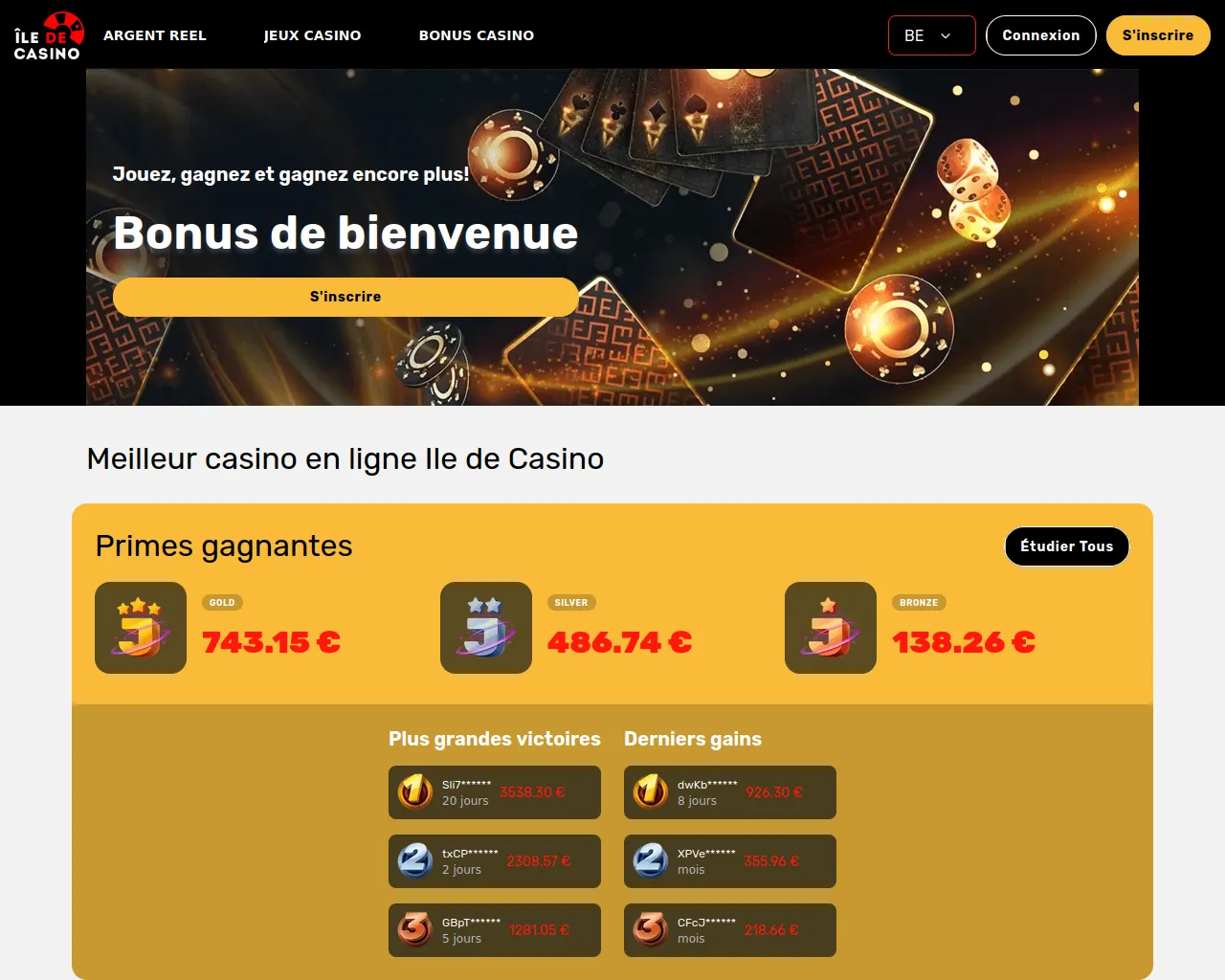 Screenshot of casinoenligne-argent-reel.com