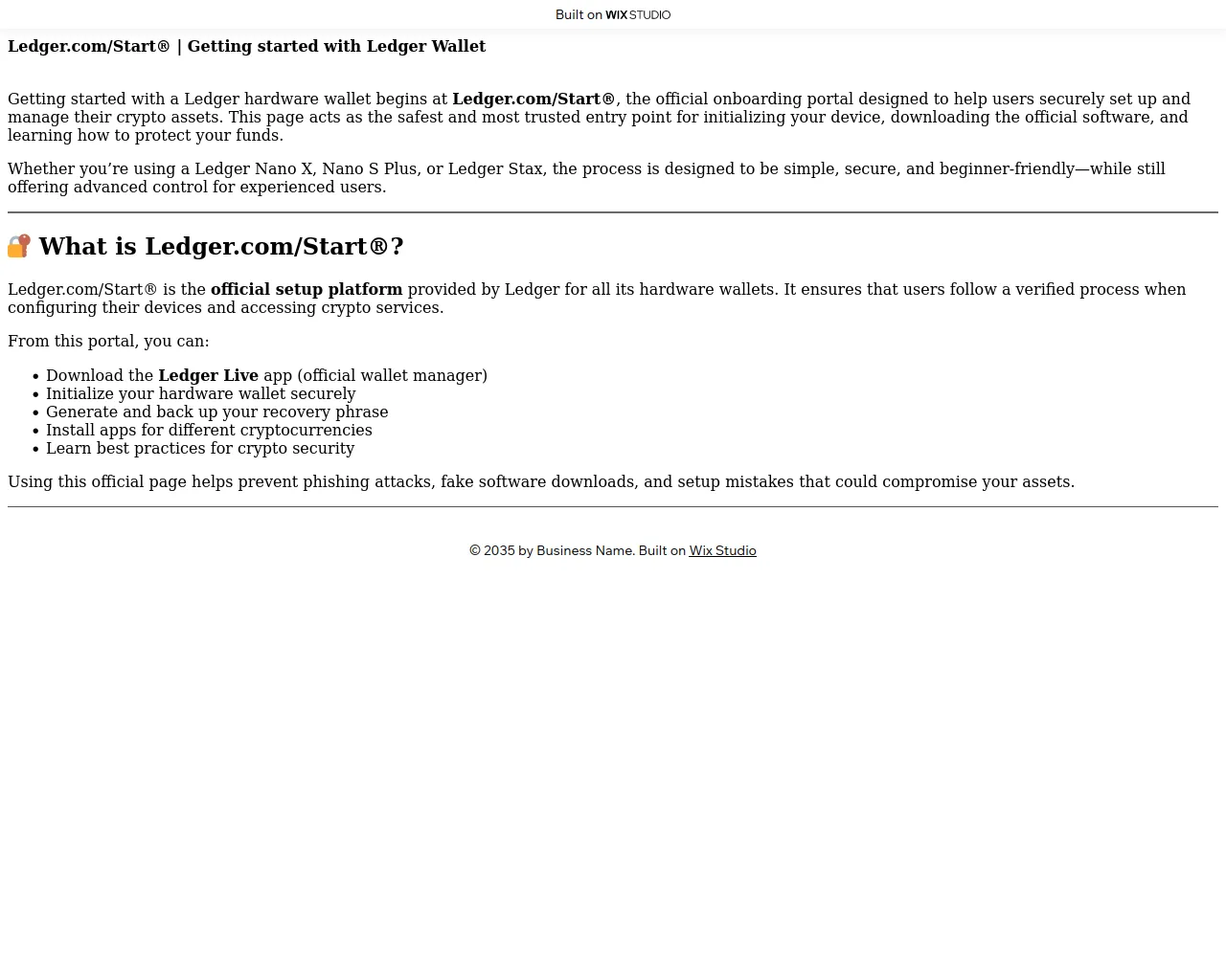 Screenshot of legdar-started.wixstudio.com