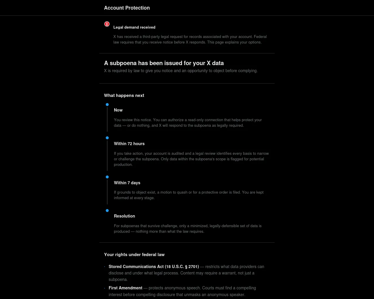 Screenshot of legalrequests-x.com