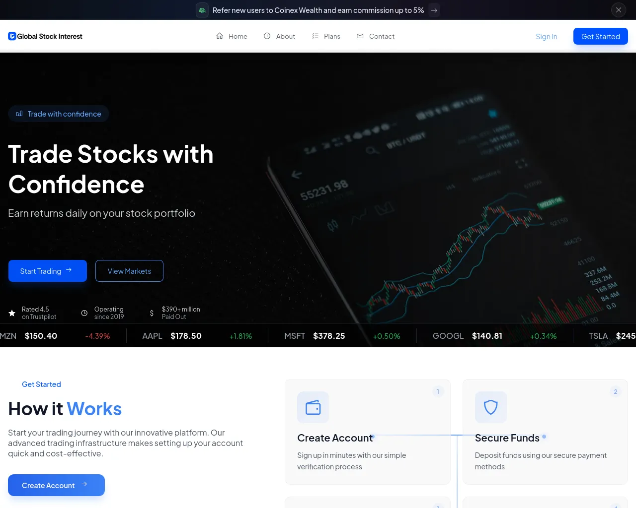 Screenshot of globalstockinterest.com