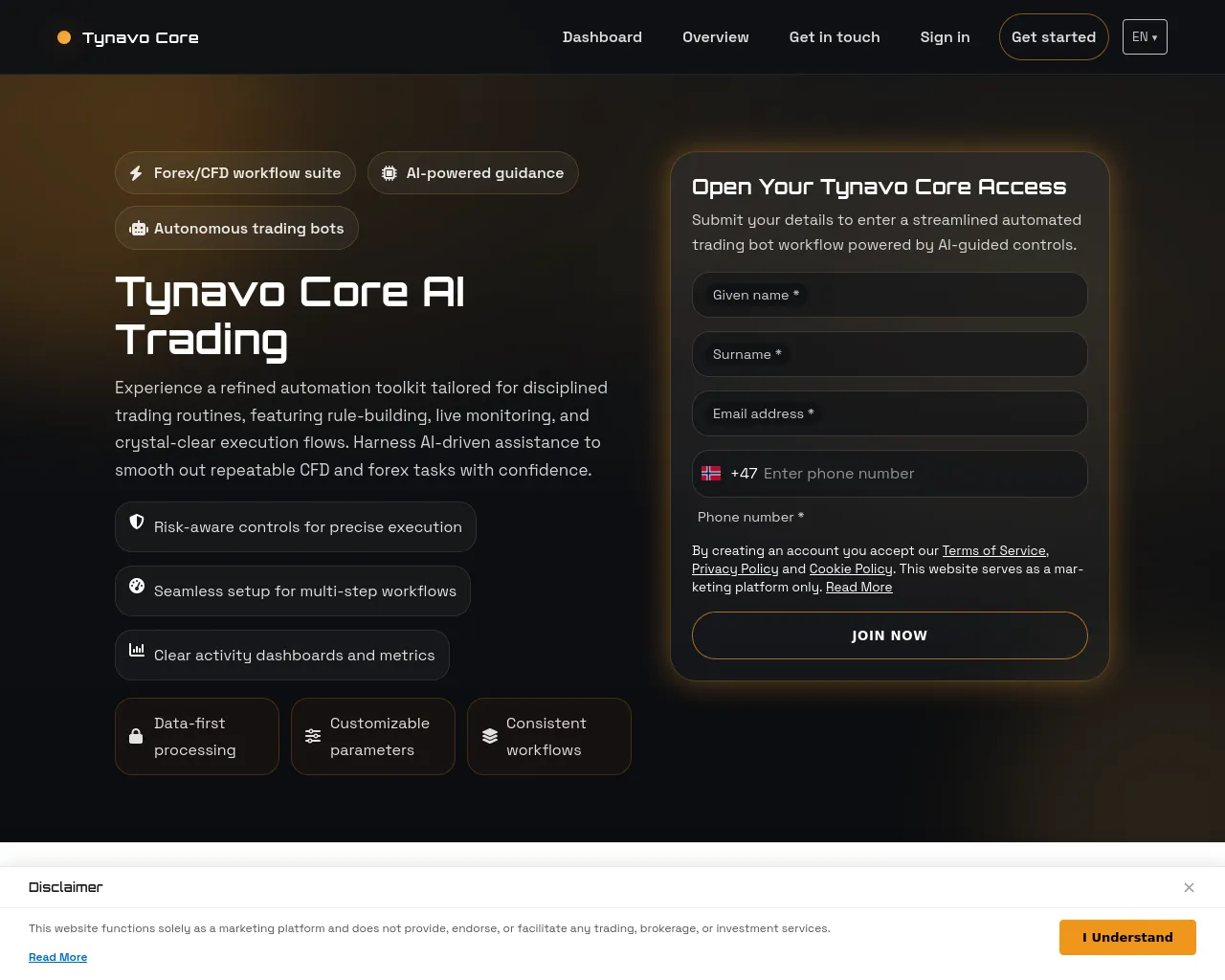 Screenshot of tynavocore-engine.com