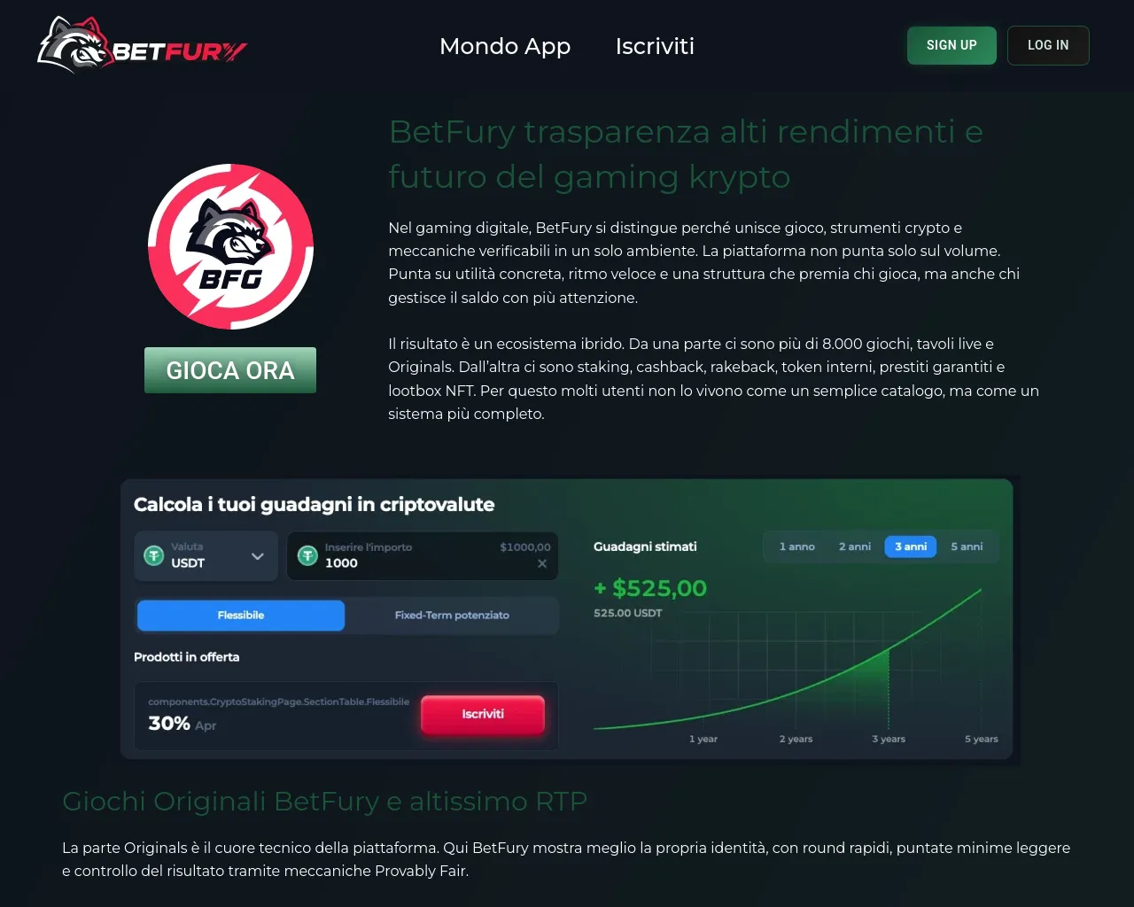 Screenshot of betfury-crypto.com