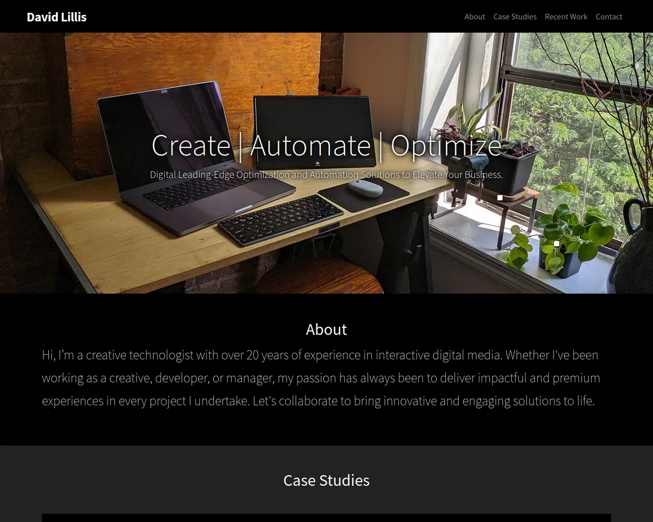 Screenshot of davidlillis.com