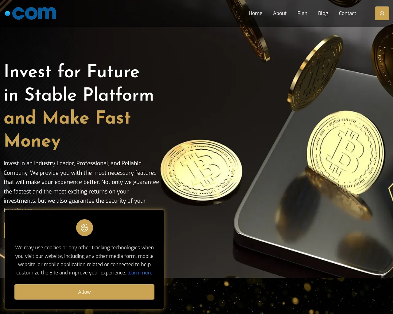 Screenshot of invest1.detechbazzar.com