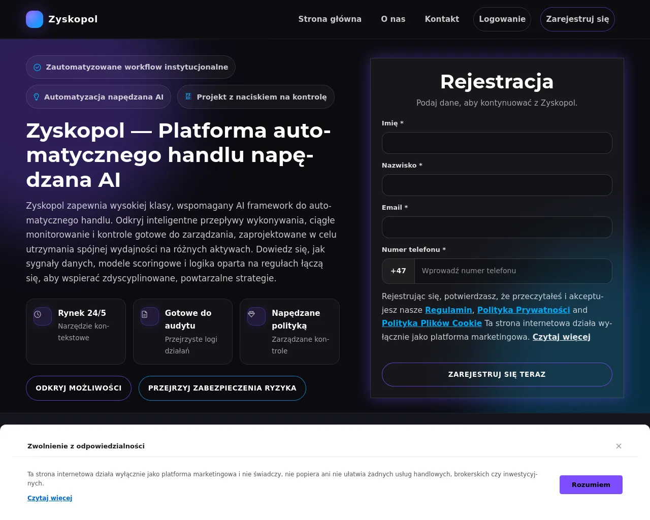 Screenshot of zyskopol.digital