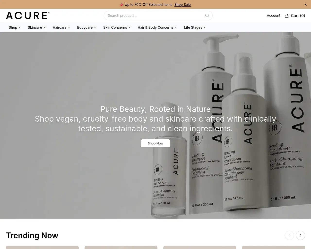 Screenshot of acureofficial.shop