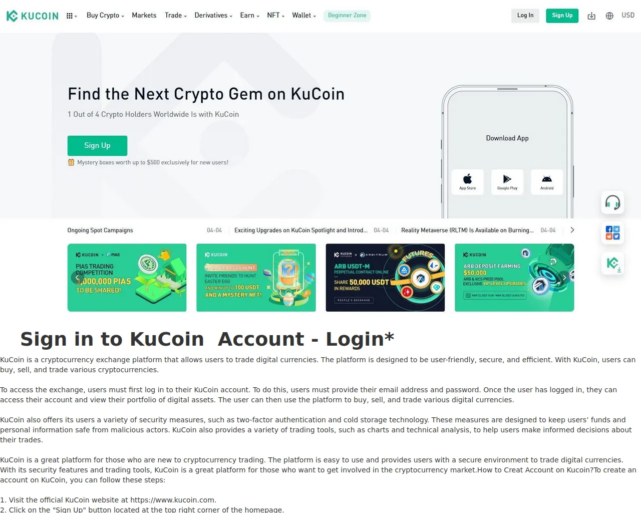 Screenshot of kukoinlogvn.webflow.io