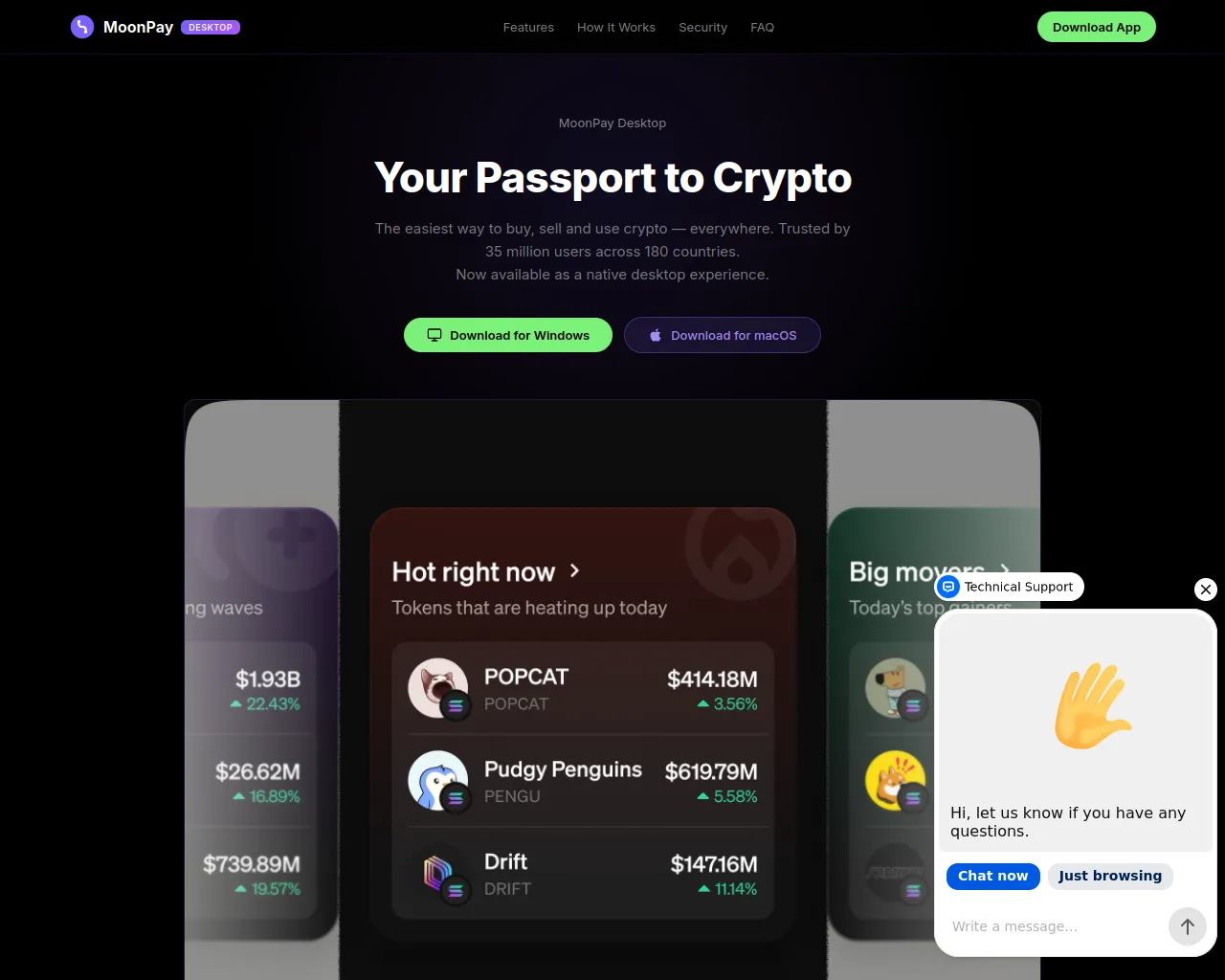 Screenshot of moonpaydesktop.com