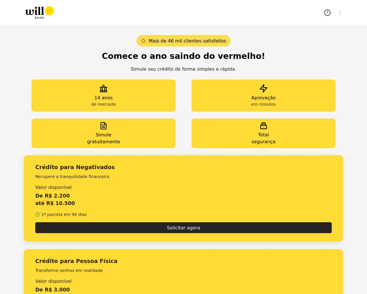 Screenshot of will-bank-rho.vercel.app