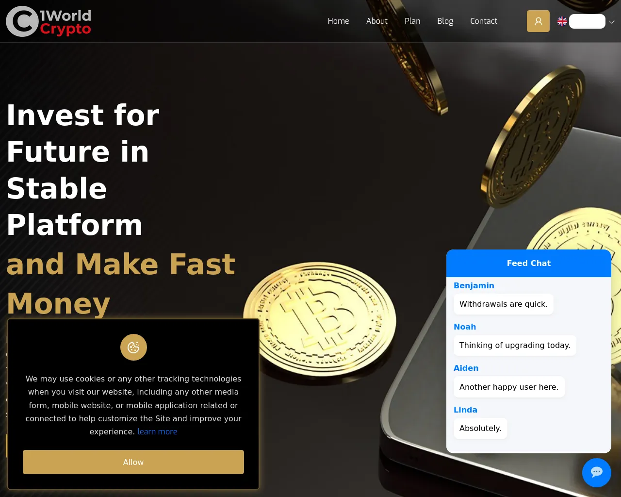 Screenshot of 1world-cryp2.us