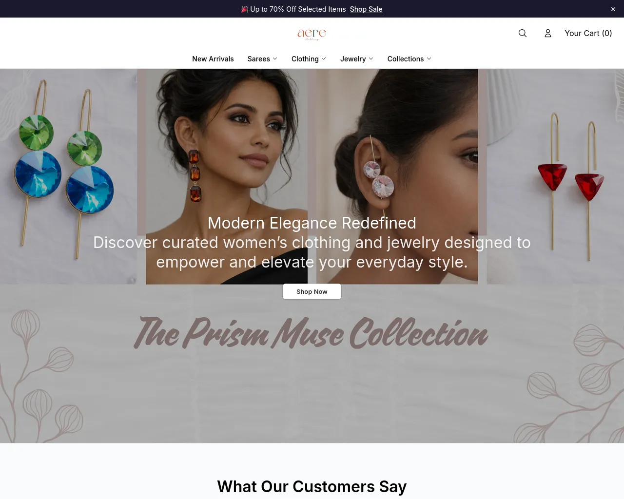 Screenshot of aereclothingboutique.shop