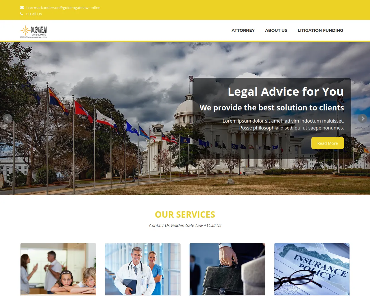 Screenshot of goldengatelaw.online