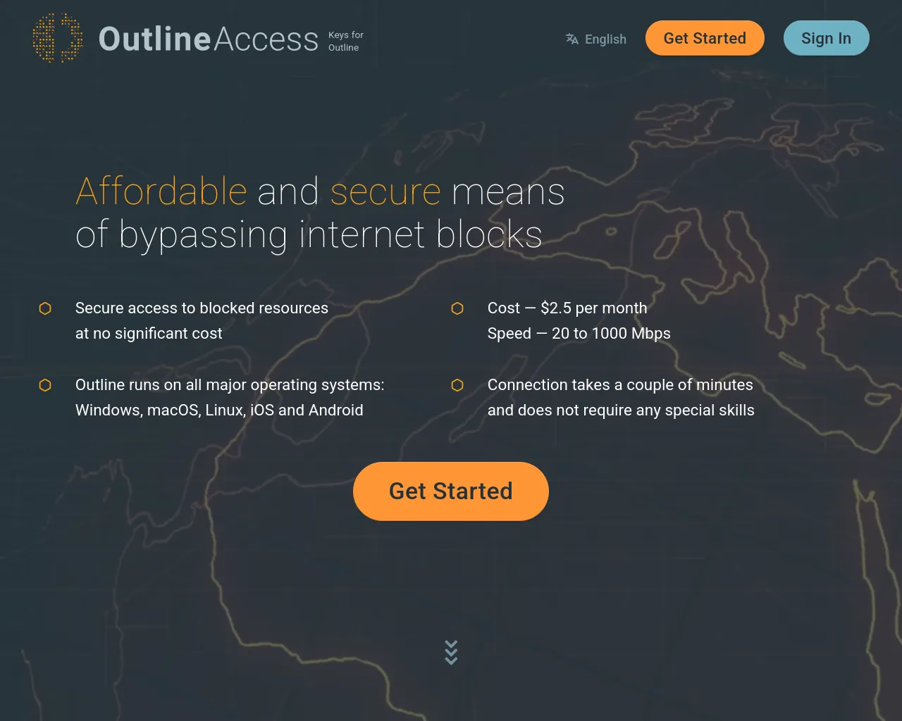 Screenshot of outlineaccess.net
