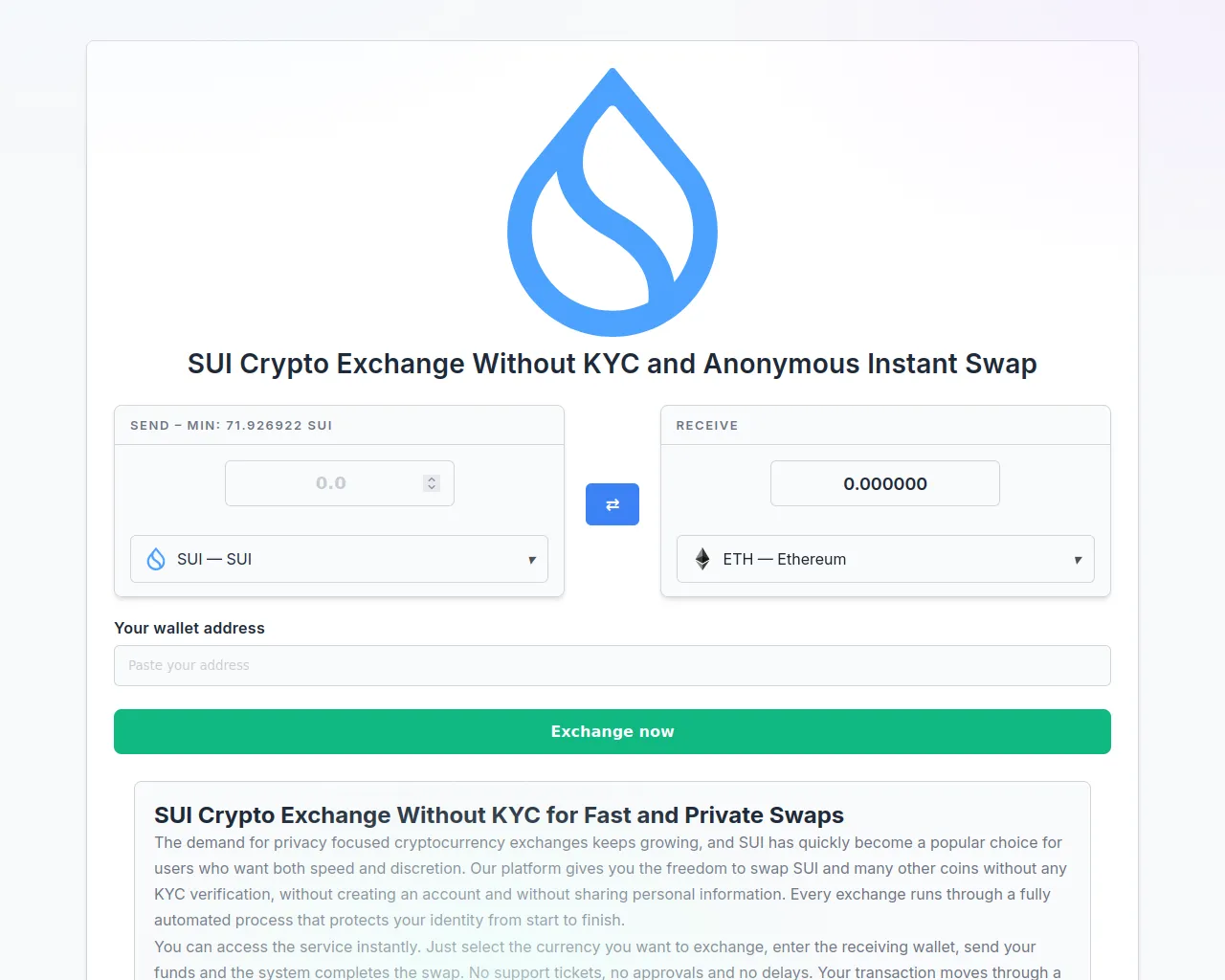 Screenshot of sui-crypto-exchange.com