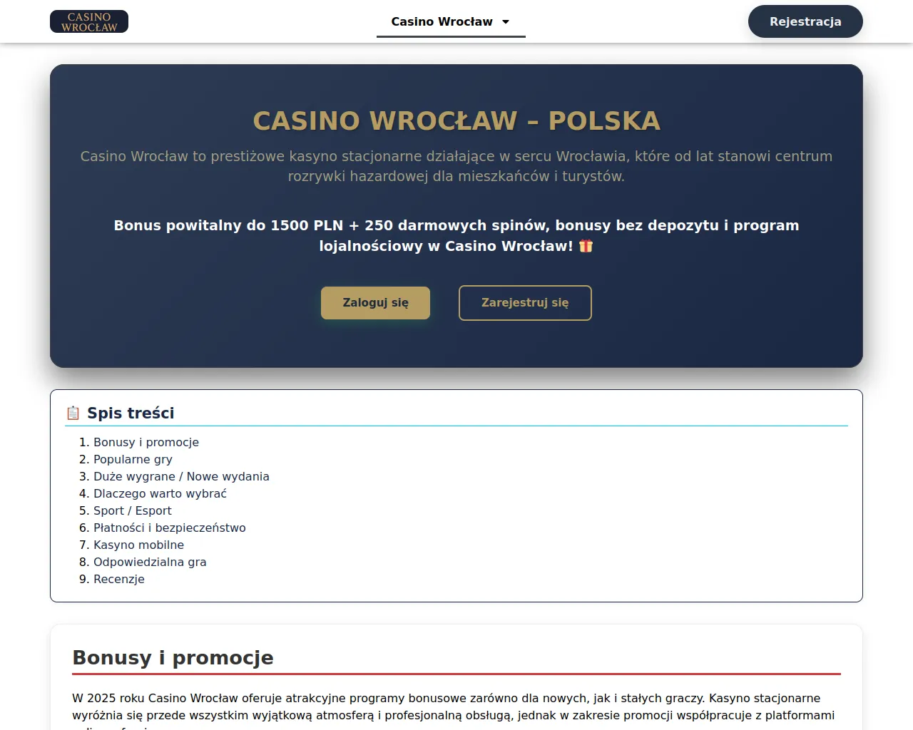 Screenshot of casinowroclawpl.com