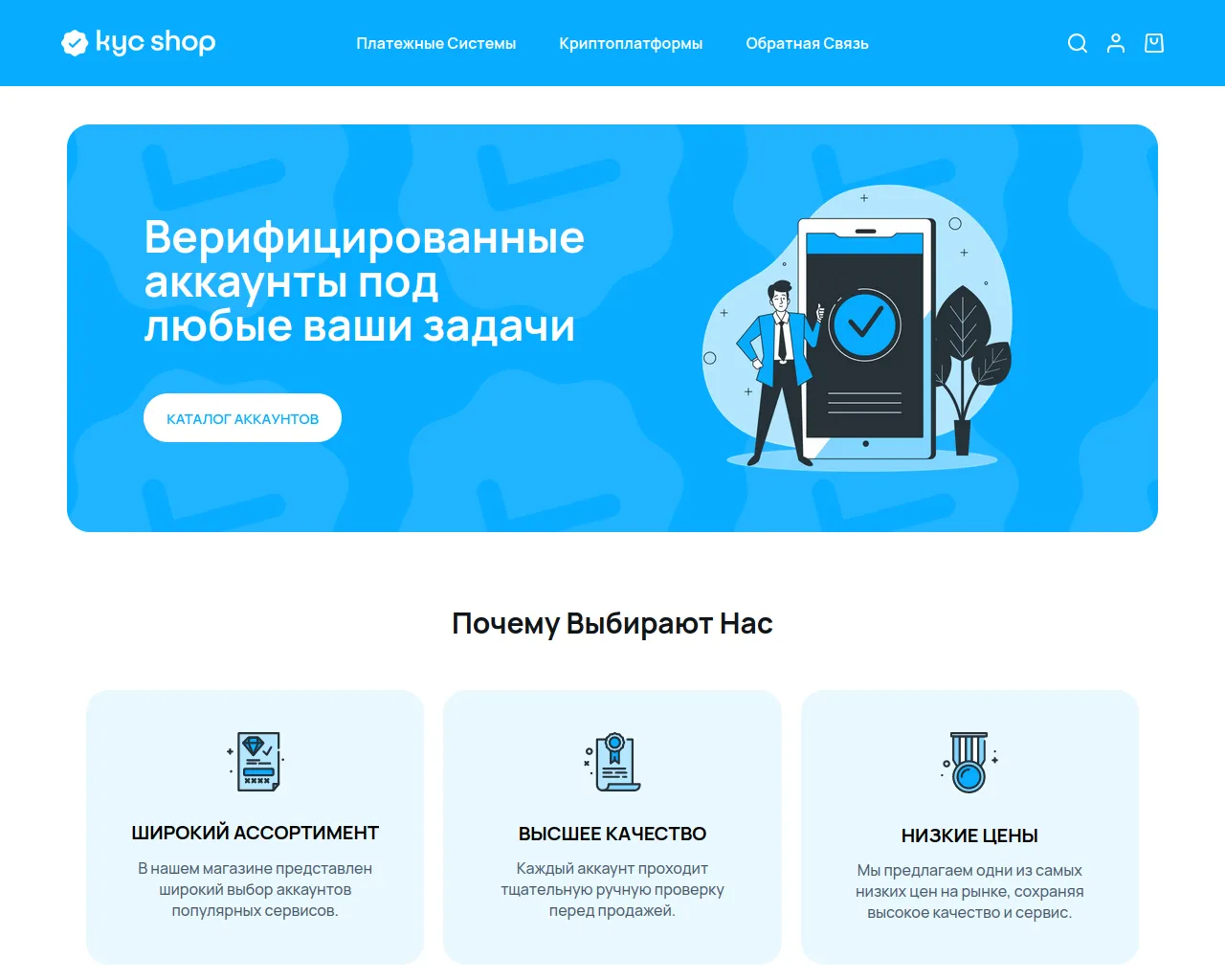 Screenshot of kyc-shop.com