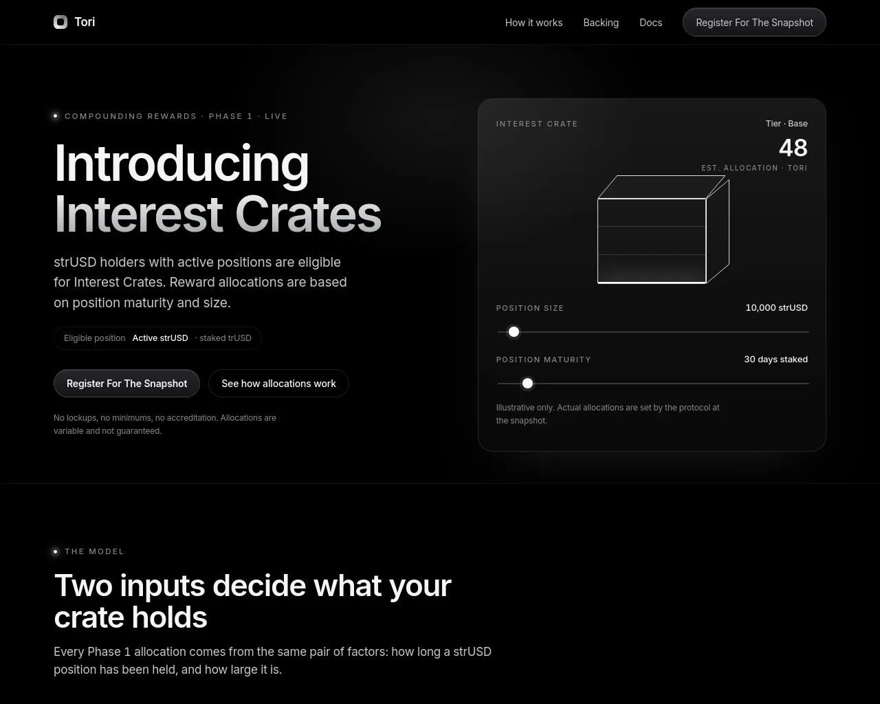 Screenshot of tori-finance.info