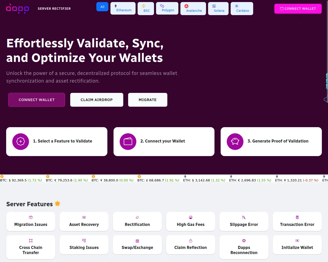 Screenshot of smartblockchain-dapp.xyz
