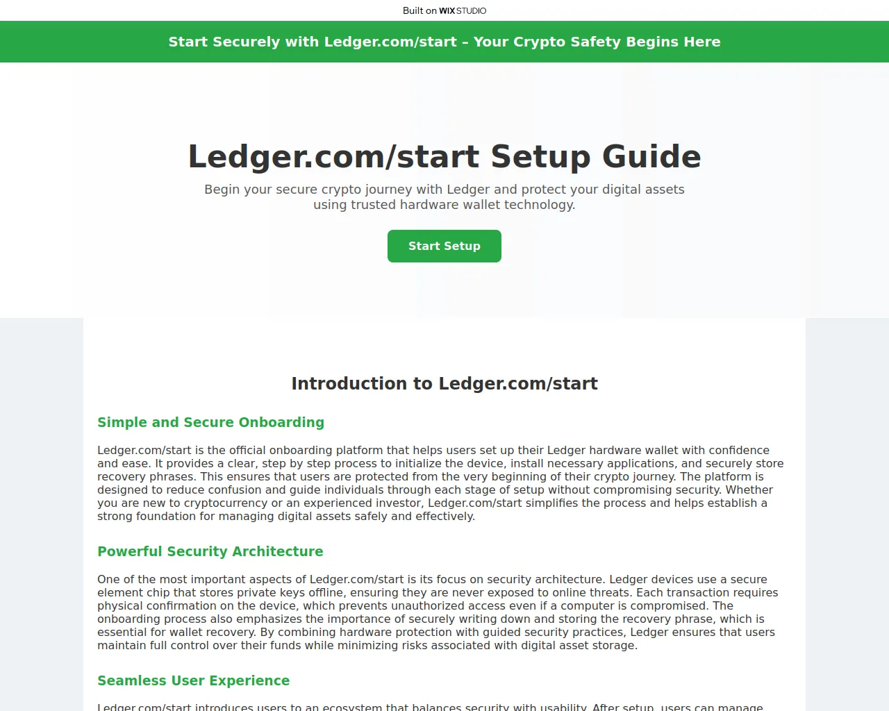 Screenshot of intro-startsapp.wixstudio.com