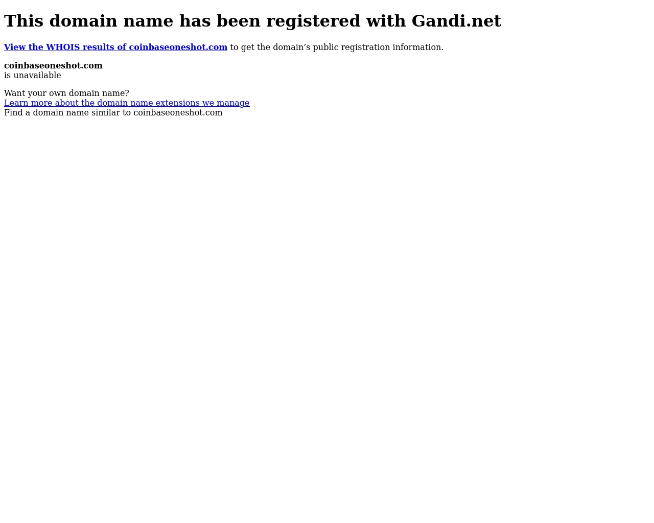 Screenshot of coinbaseoneshot.com