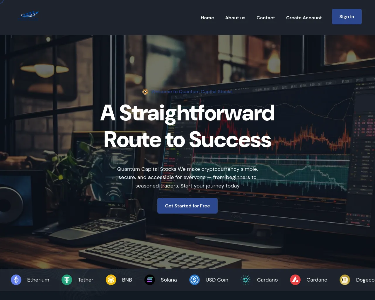 Screenshot of quantumcapitalstock.live