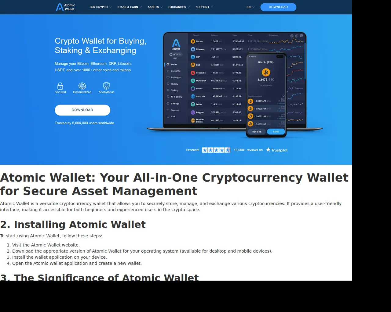 Screenshot of auttomicwalleti.webflow.io