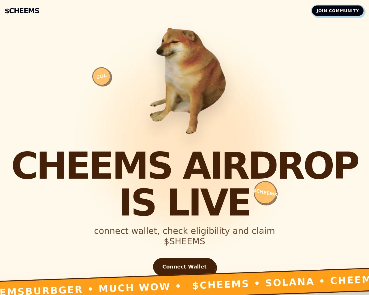 Screenshot of cheems.exclusive-drop.fun