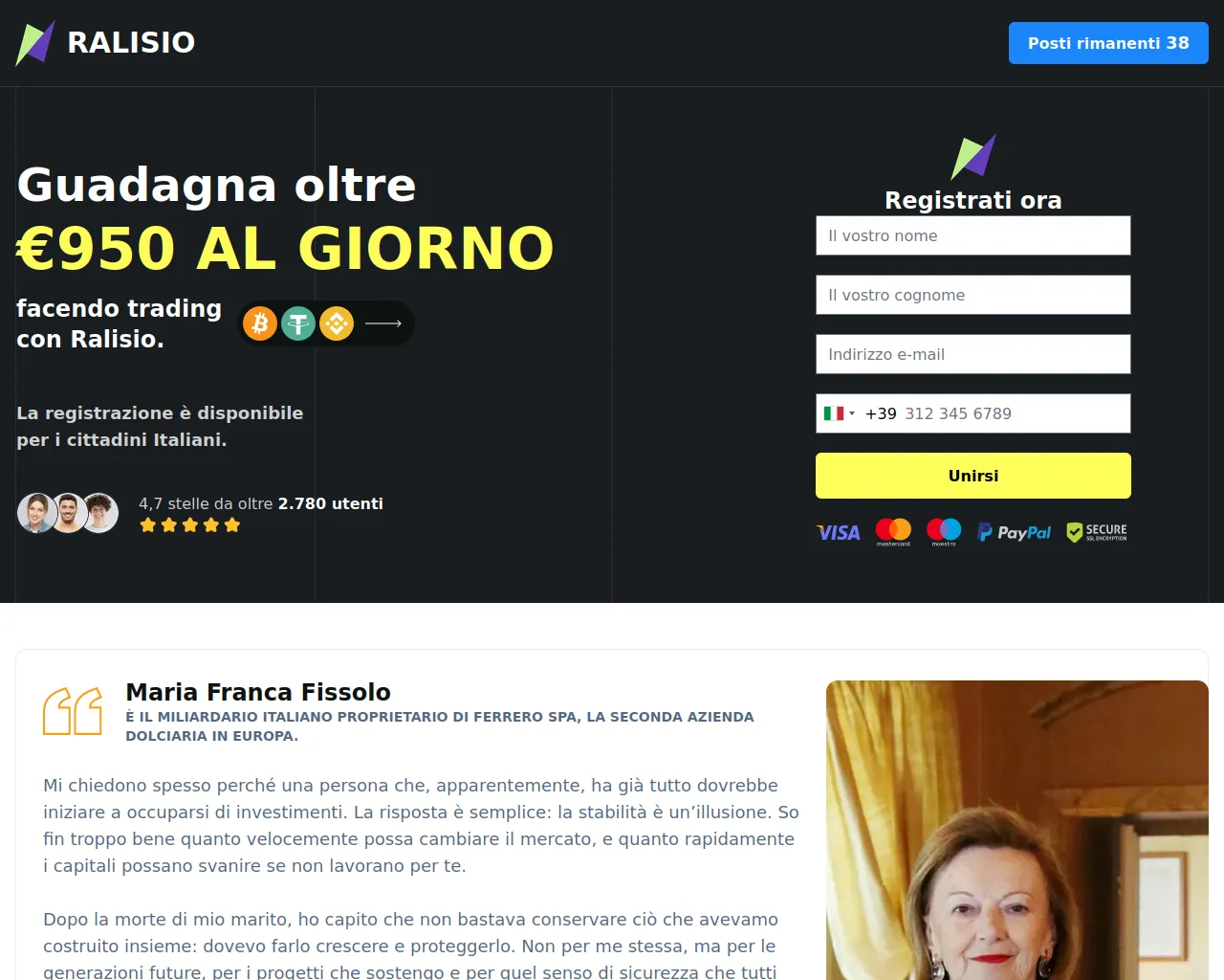 Screenshot of ralisio.net