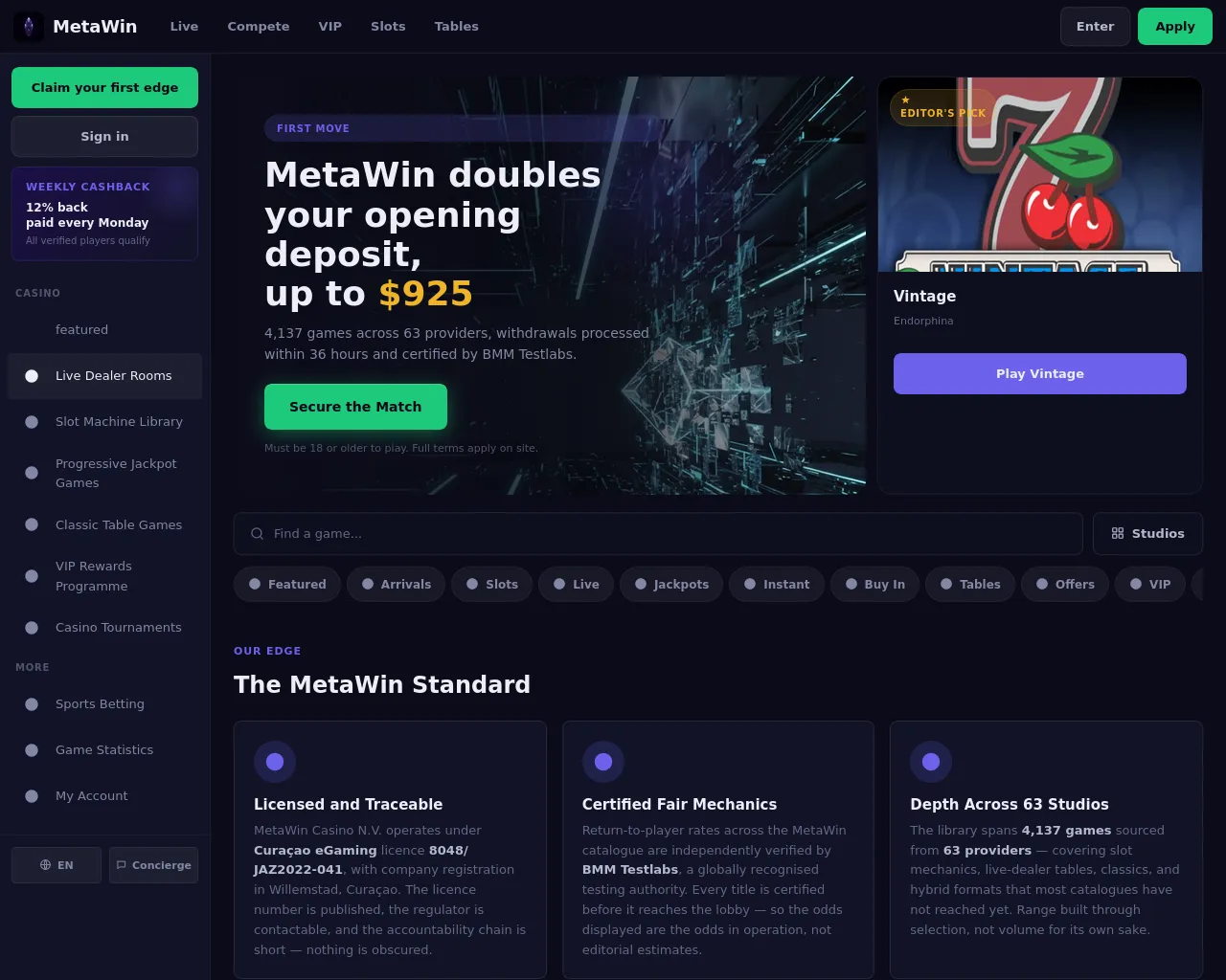 Screenshot of metawin-au.com