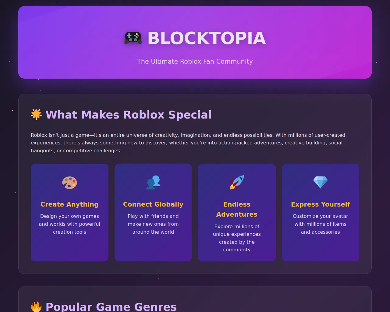 Screenshot of robloxbless.com
