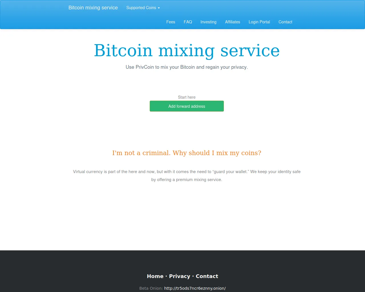 Screenshot of coinmix-service.lima-city.de