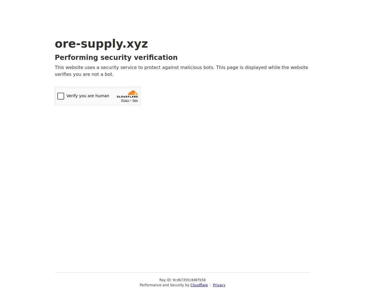 Screenshot of ore-supply.xyz