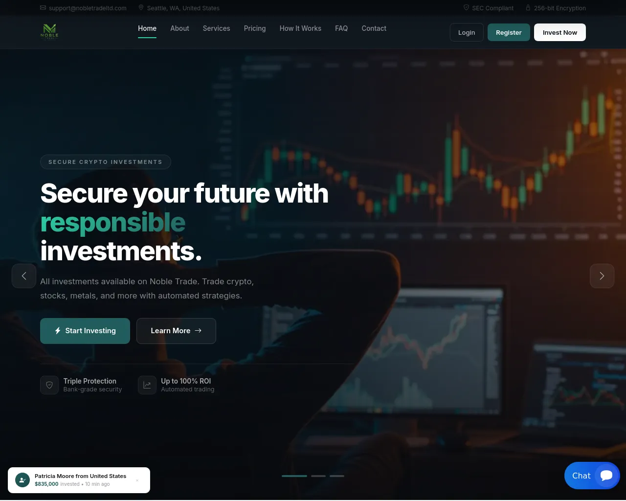 Screenshot of nobletradeltd.com