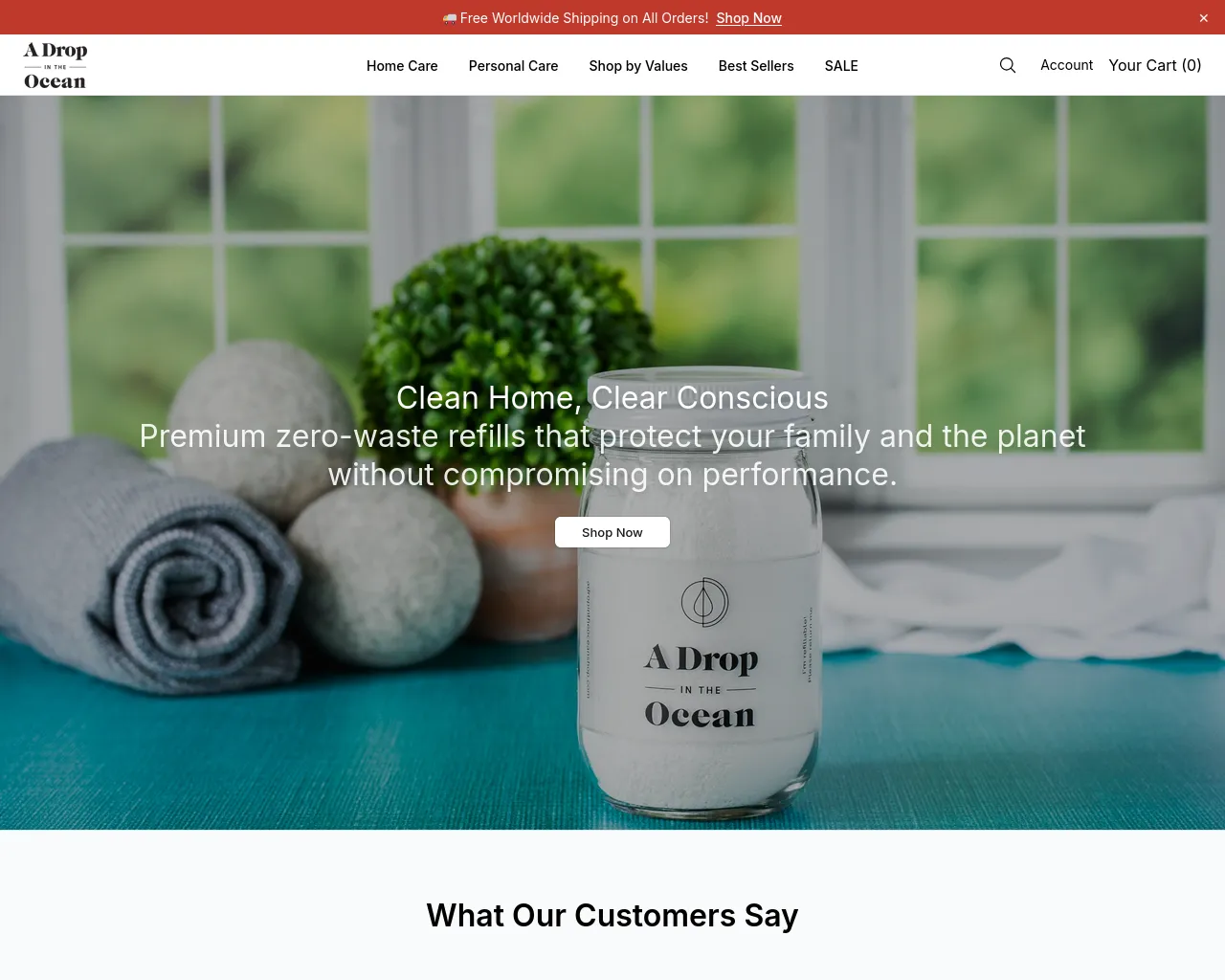 Screenshot of adropintheoceanonline.shop
