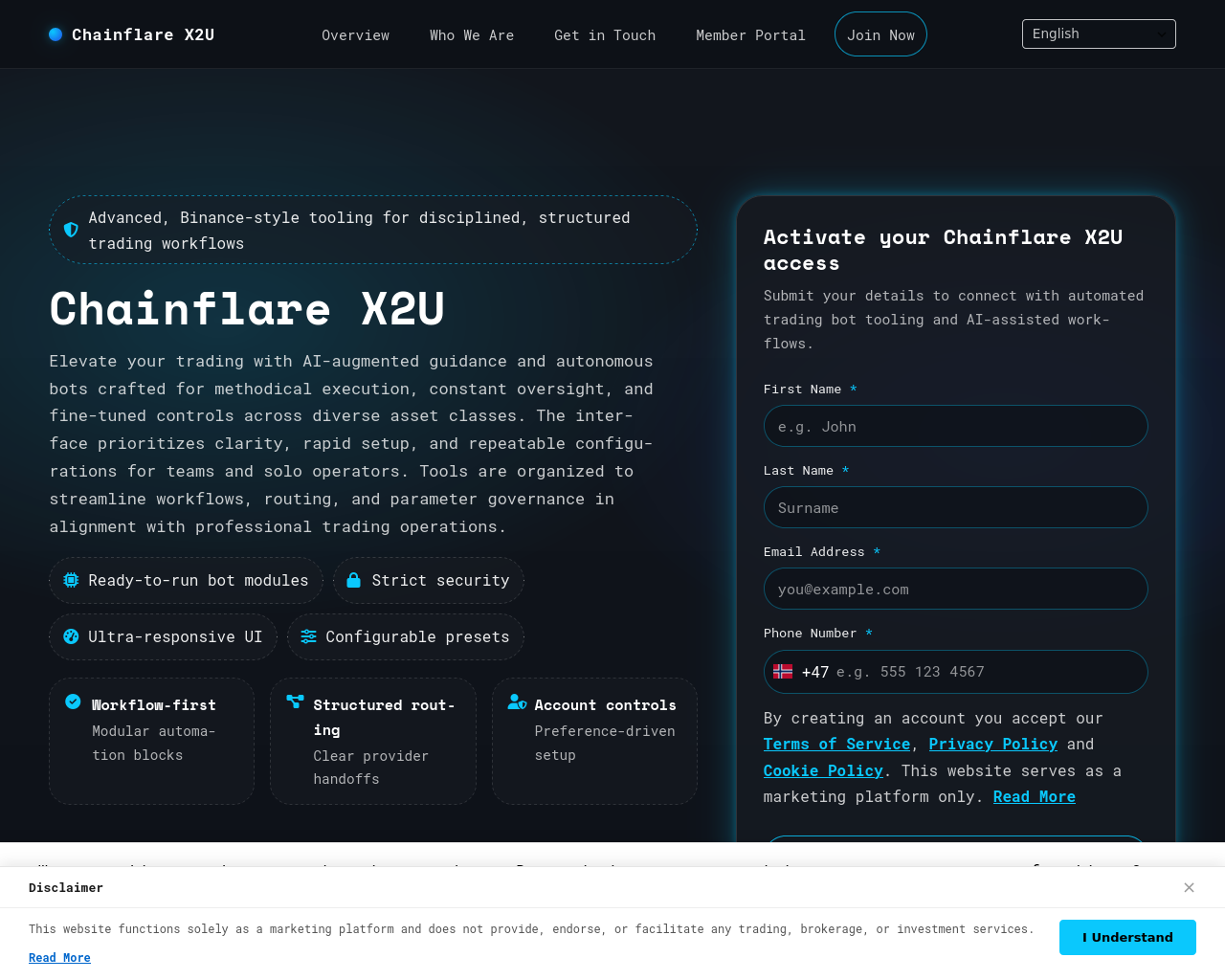 Screenshot of chainflarex2u-soft.com